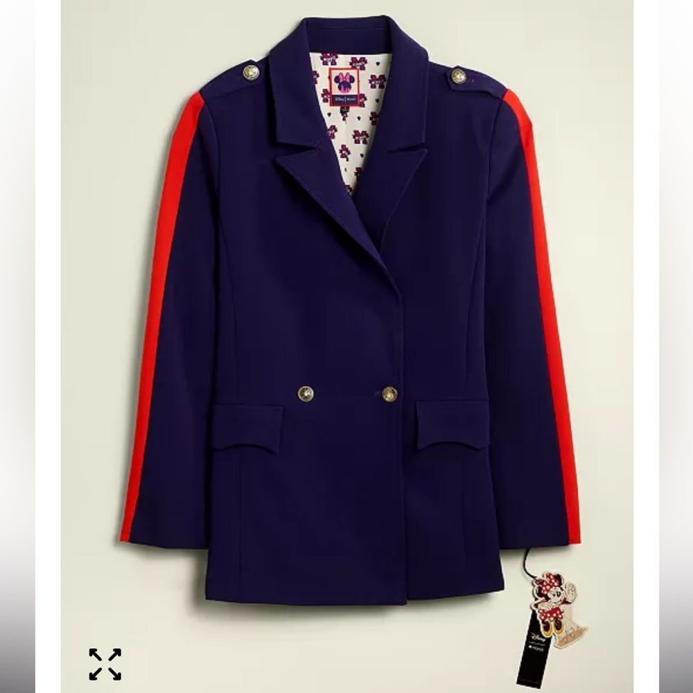 Disney  Women's Minnie Majorette Double-Breasted Boyfriend Blazer Size 2